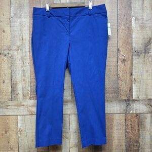 The Limited Signature Slimming Delta Blue Ankle Career Slacks Size 16P New